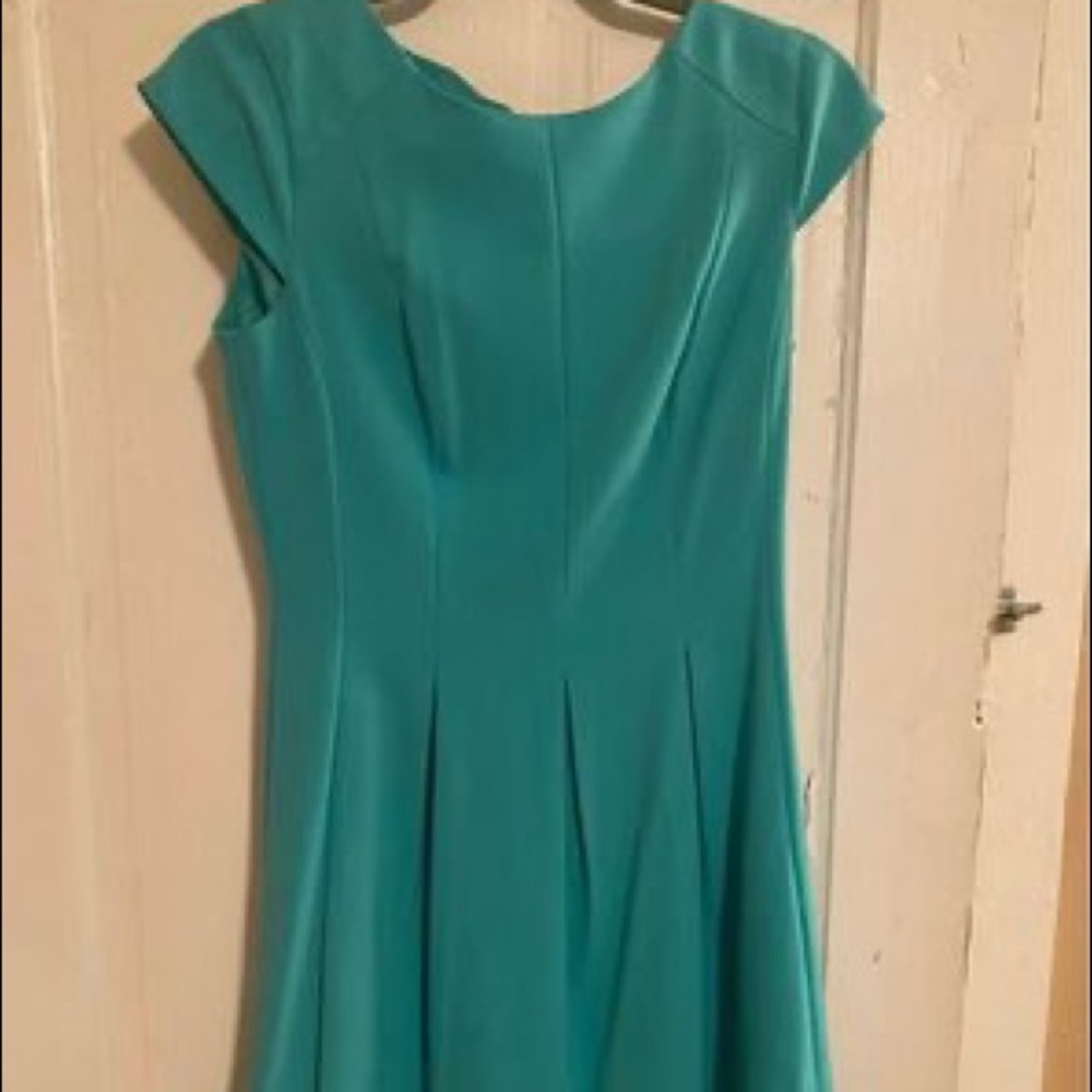 women’s size 4 teal sleeveless dress from dress barn